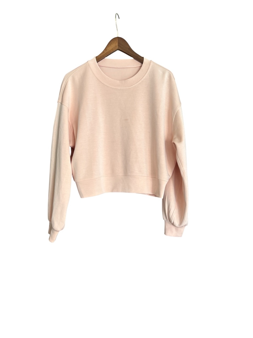 Lululemon Softstreme Perfectly Oversized Cropped Crew in a peach
